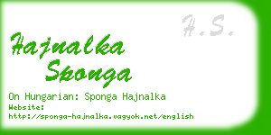 hajnalka sponga business card